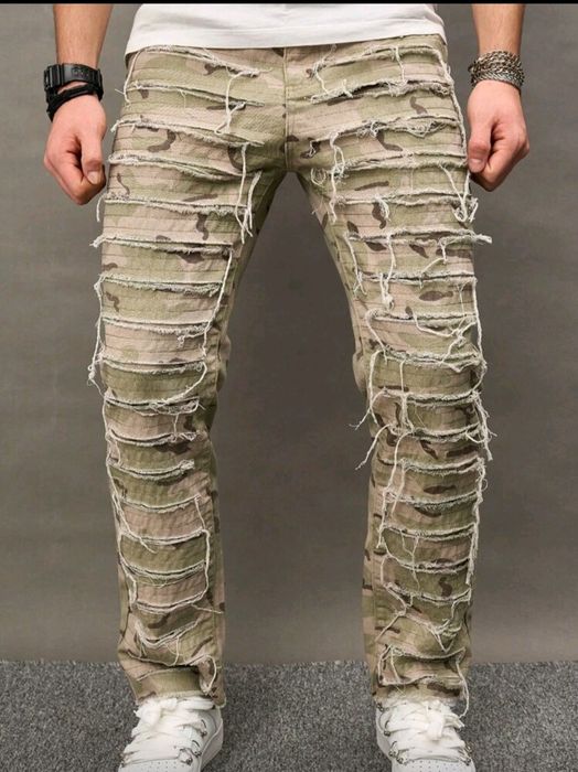 Нови камуфлажни baggy дънки панталони Casual Loose Fit Jeans ХЛ 32/34