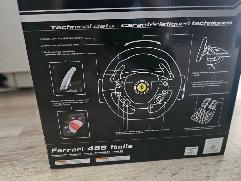 Volan Ferrari si pedale compatibil cu Xbox360