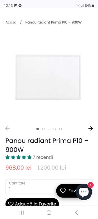 2 panouri radiante noi