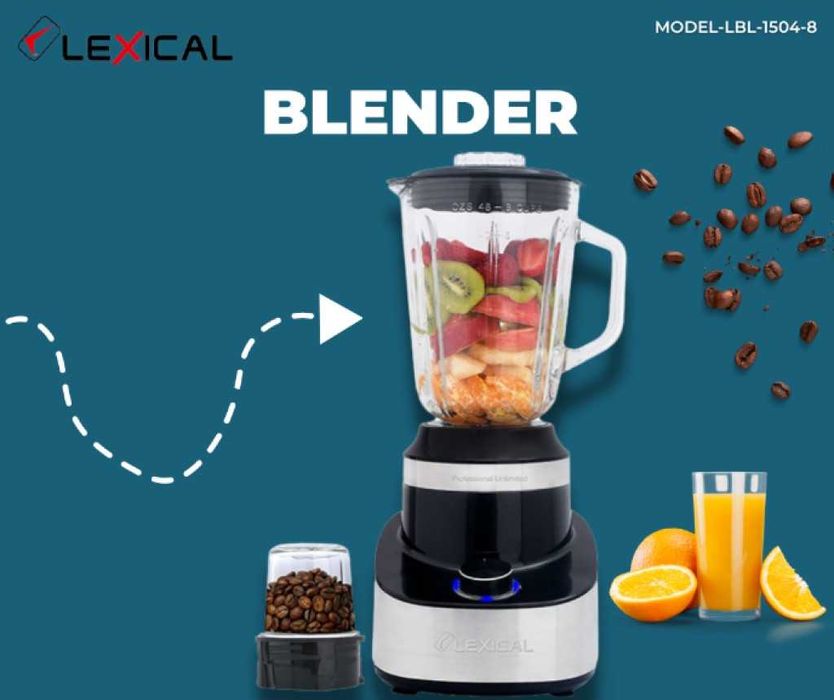 Мощен Блендер 2в1 Lexical ,600 Вата ,2L ,Функция за Блендиране на лед