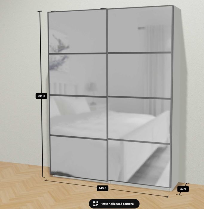 Dulap Ikea cu usi glisante si oglinda
