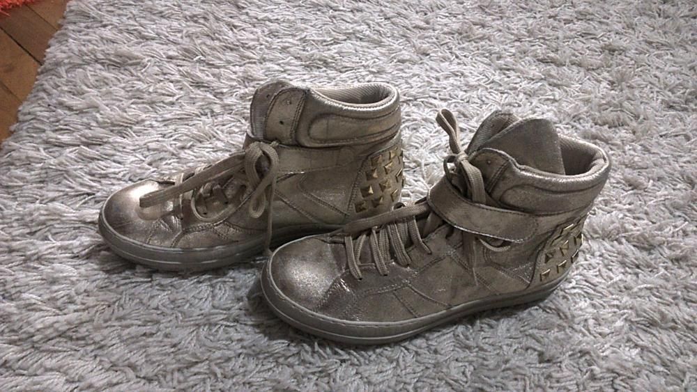 Златни / златисти кецове естествена кожа