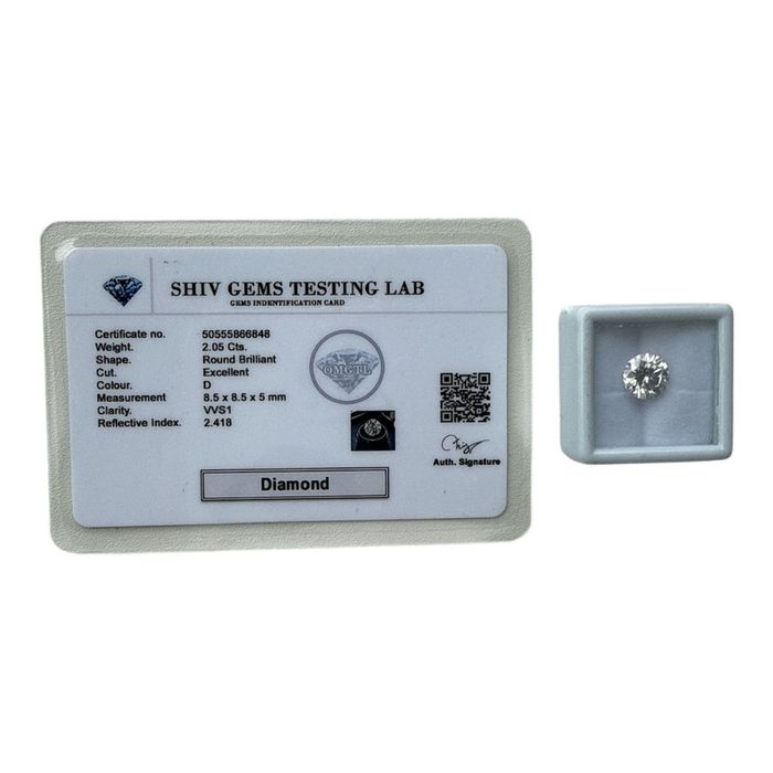 Diamant lab grown 2,05 karate