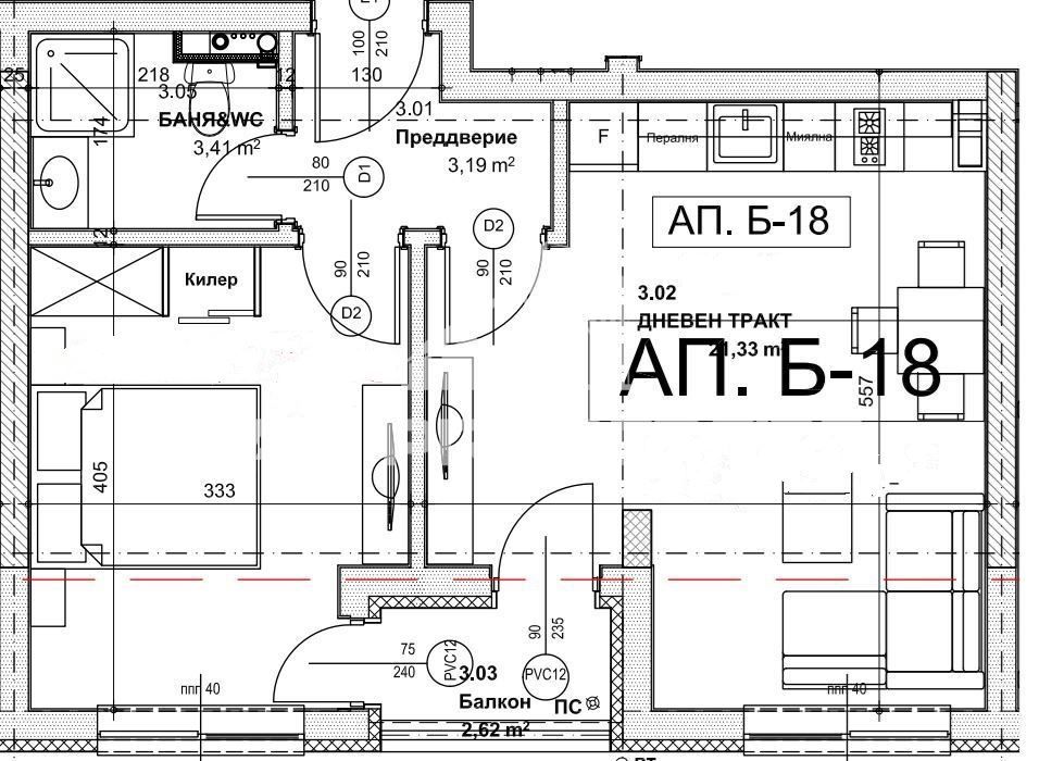 Продава се Двустаен апартамент в София, Люлин 9 - 60 кв.м за 2634 €/кв.м - Снимка #1