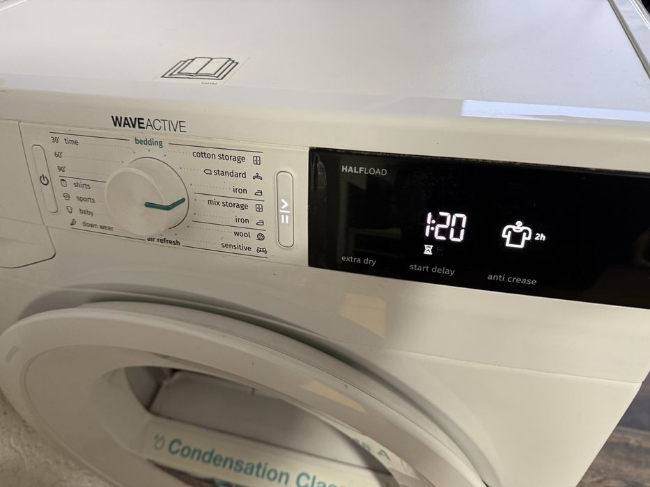 Uscător rufe Gorenje DE82/G 8 kg, pompă de căldură, Clasa A, WaveActive