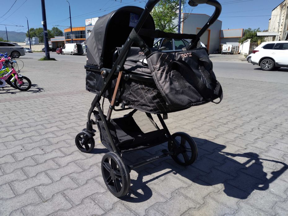 MONI Комбинирана детска количка RAFAELLO черен