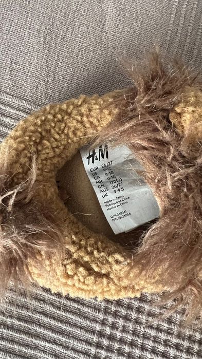 Тапочки мягкие детские бренд HM размер 26/27