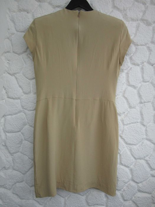 Rochie matase naturala bej nude crem Rena Lange