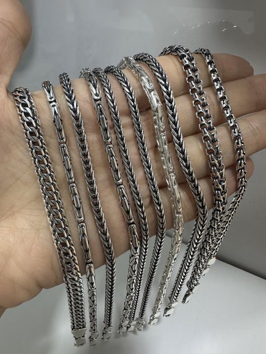 Серебряный стильный мужской браслет. Серебро 925 Доставка.