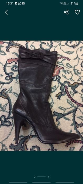 Cizme piele, negre,noi,nr 39