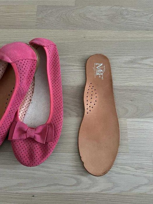 нови испански обувки от естествен велур и естествена кожа, номер 36