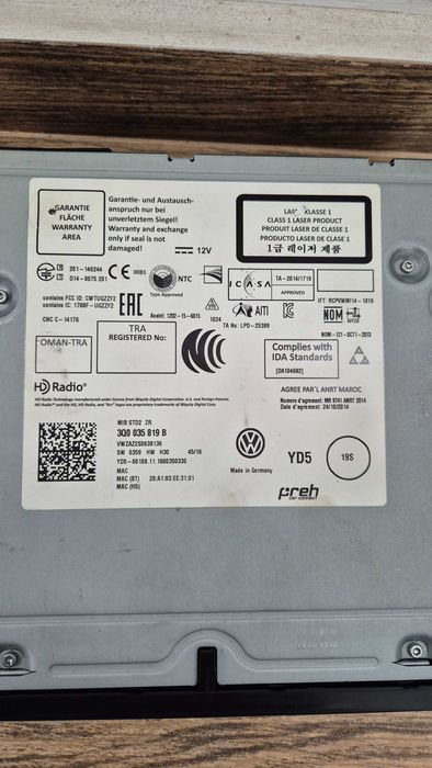 Volkswagen composition media golf 7 3Q0035819B