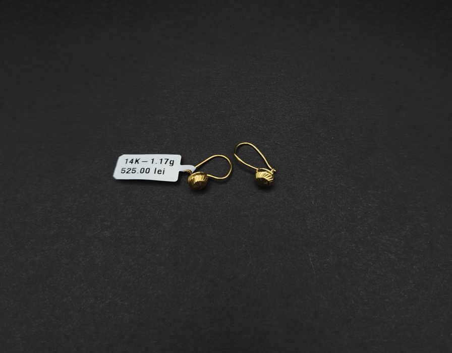 Bijuteria Royal cercei aur 14k 1.17 gr
