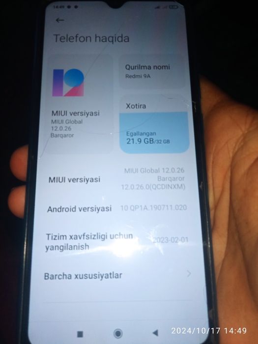 Redmi 9A holati yahshi