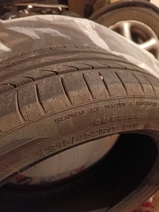 Продам шины 215/45/ZR17