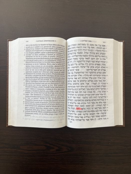 RARITATE: Noul Legământ Ebraic—Român (Bilingv) – Ediție de Import 1990