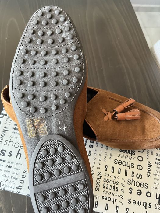 Мъжки мокасини от естествен велур