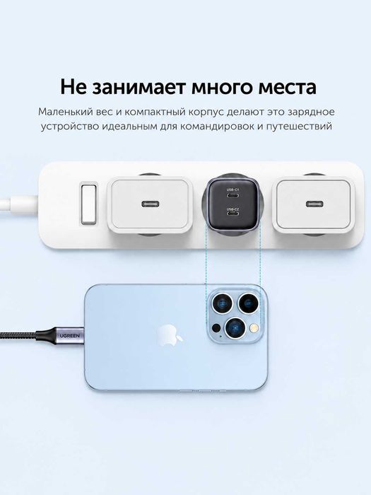 Зарядное устройство UGREEN CD294 45W USB-C быстрая зарядка