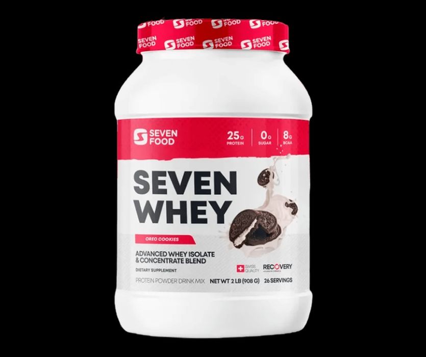 Изолят протеина, Seven whey 900гр, с бсаа