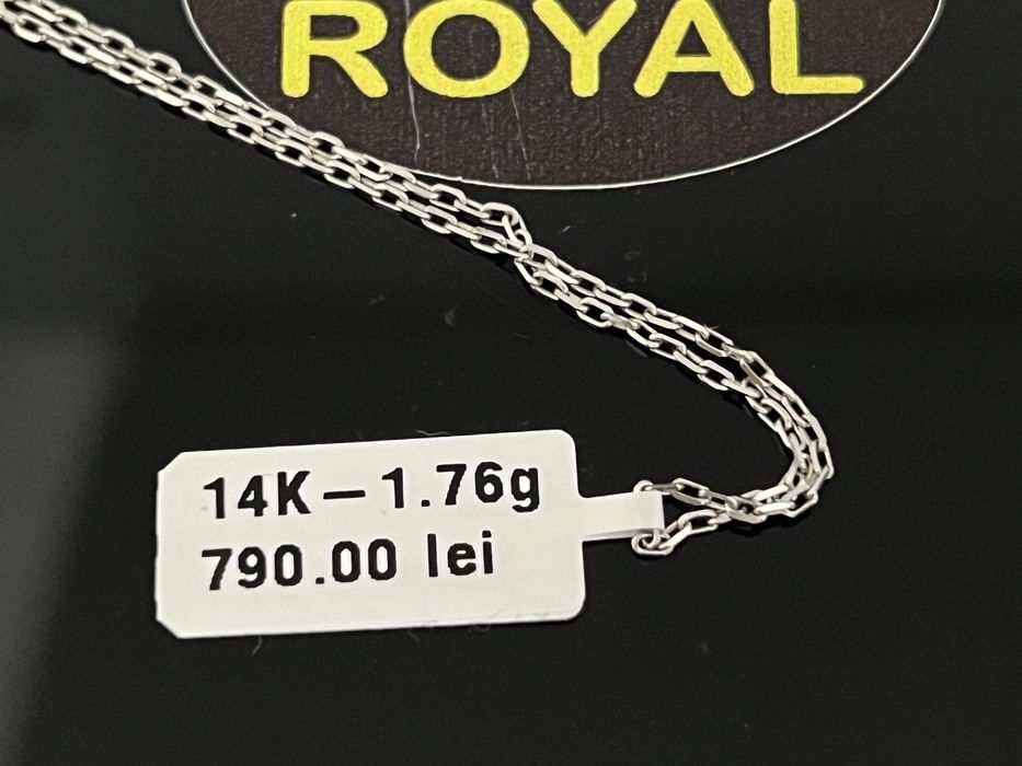 Bijuteria Royal CB : Lant aur alb 14k 585  1,76 gr