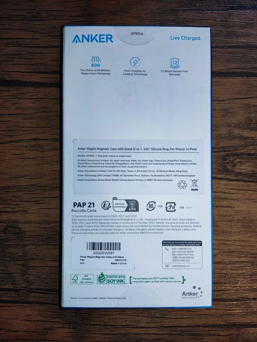 Anker MagGo MagSafe Magnetic Case with Stand  iPhone 16 plus кейс