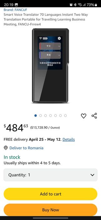 Traducator Translator Vocal Renkforce T6 70 Limbi EFi Posibil Defect