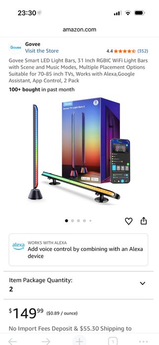 Govee Smart LED TV Light Bars 2