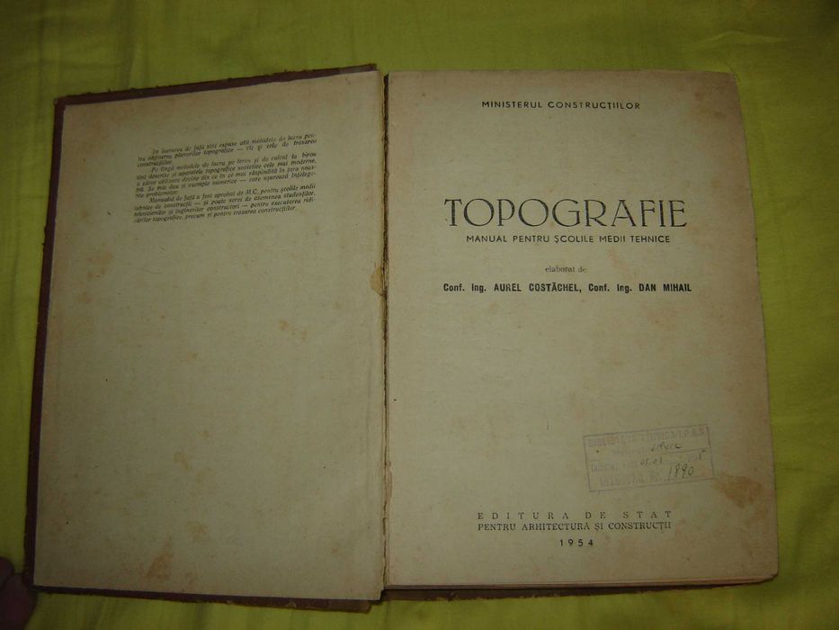 Manual Topografie anul 1954