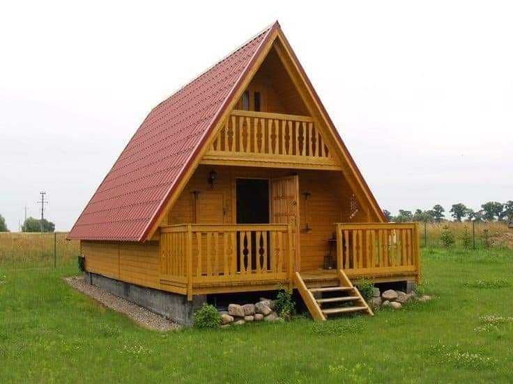 Foisoare, Terase si Cabana stil A-Frame din structura de lemn