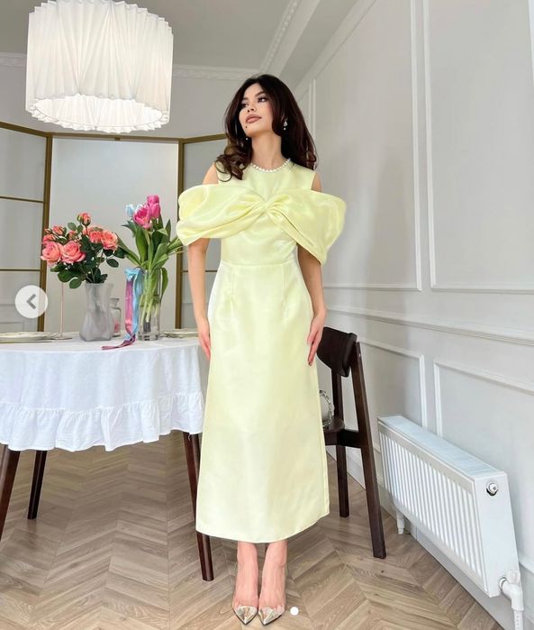 Вечерный Платье Жёлтый 46 размер
