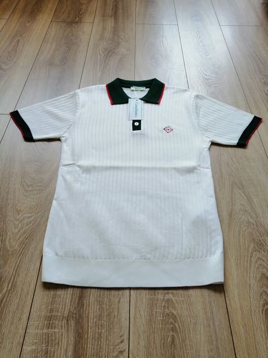 Мъжка тениска с яка в черен и бял цвят