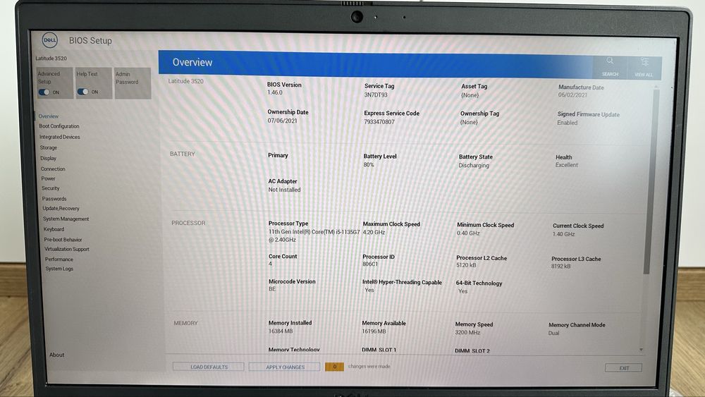 Лаптоп Dell Latitude 3520 FHD 15.6” Intel i5-1135G7 16GB RAM 240GB SSD