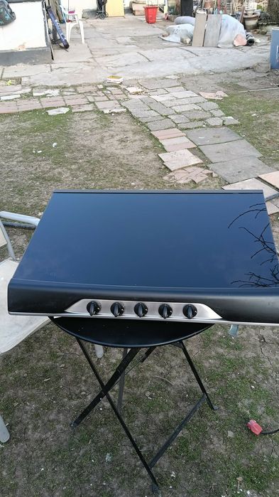 Plită Gaz Hotpoint Ariston – 5 Arzătoare Inox + Capac Sticlă – Model W