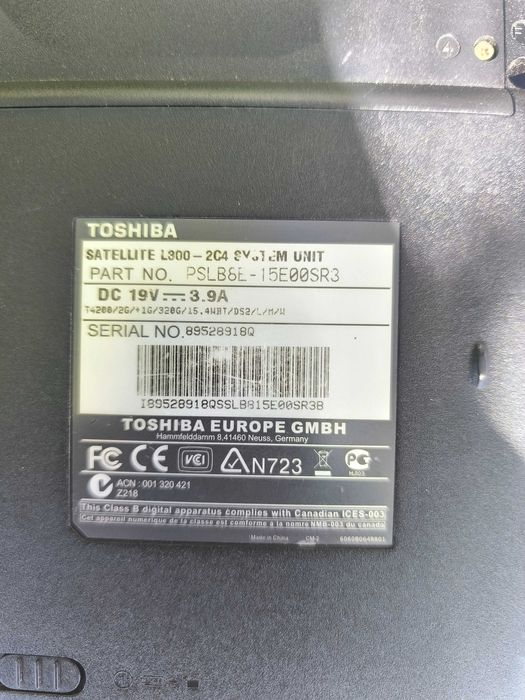 Laptop  Toshiba Satellite L300 -2C4, functional