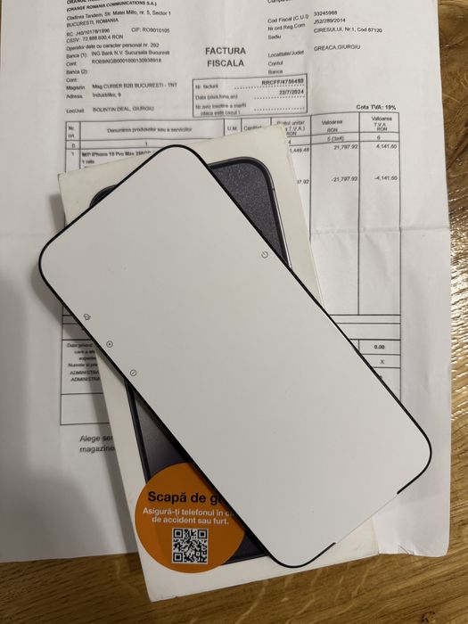 Iphone 15 pro max 256 Neverlook / nou / neactivat / garantie