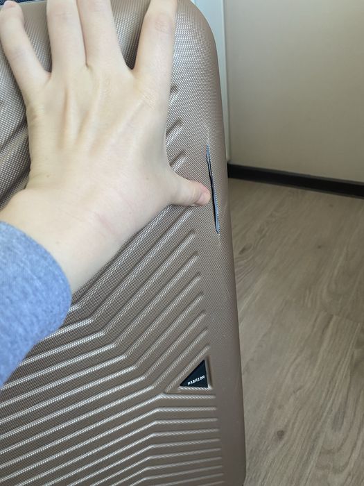 Забронирован. Чемодан размера L, битый