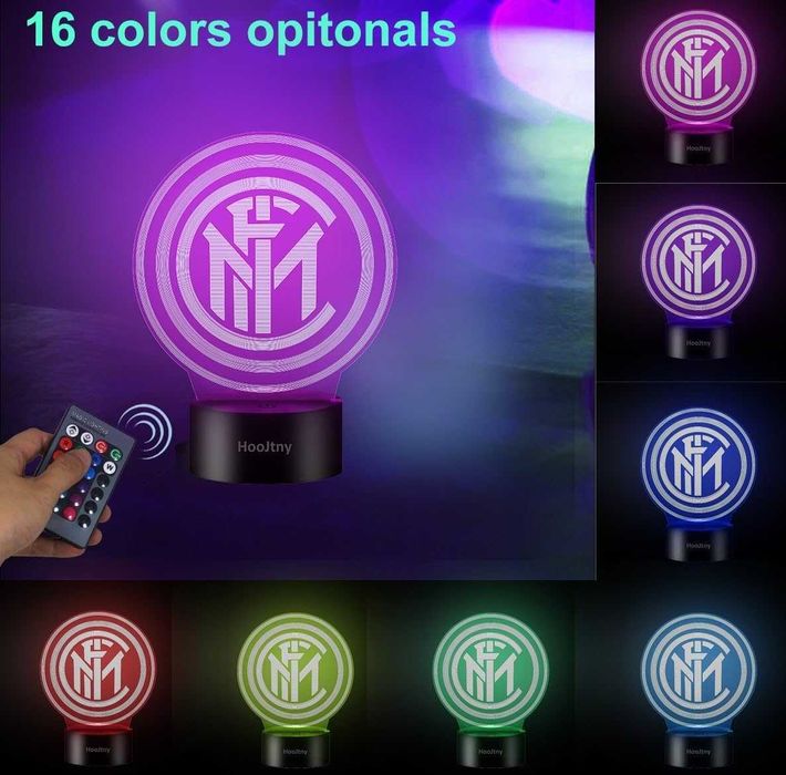 INTER MILANO оригинална 3D лампа с дистанционно