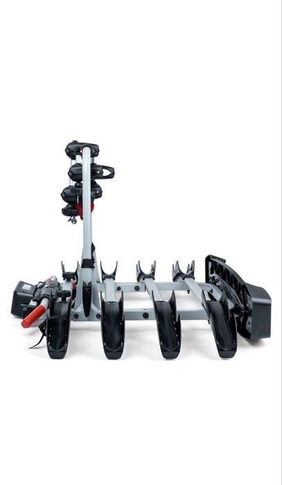 Suport pentru 4 biciclete, Mont Blanc TowVoyage Rapid 4 Arms, basculabil, cu prindere pe carligul de remorcare