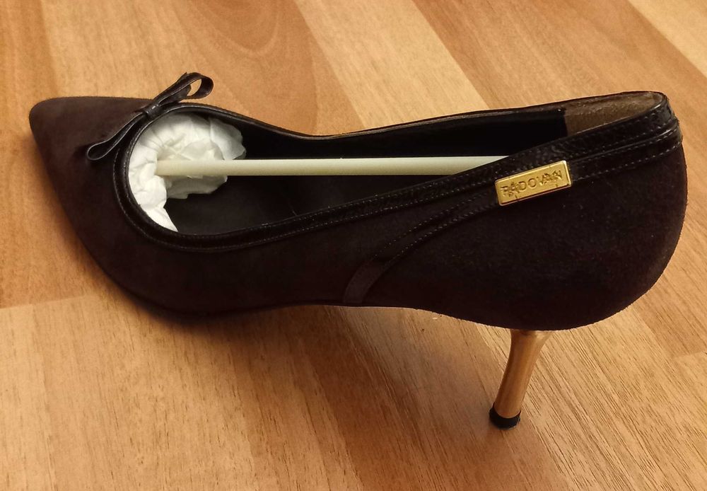 Pantofi eleganti, de ocazie, piele intoarsa naturala, Luciano Padovani