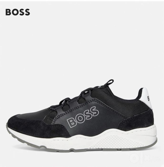 BOSS кроссовки черные оригинал + коробка новые срочно!!!