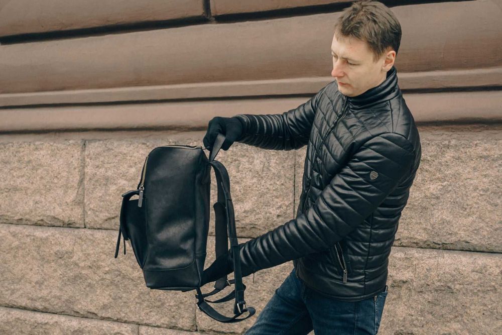 Rucsac din piele naturală. Rucsac pentru laptop. Leather Laptop backpack