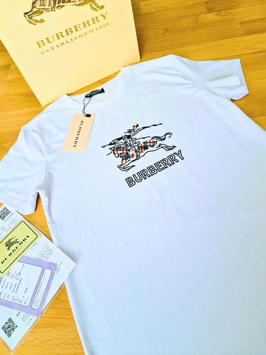 Tricouri Burbbery logo brodat, new model, diverse mărimi