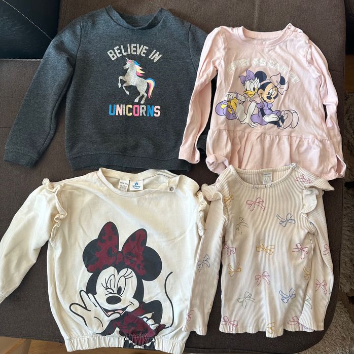 Дрехи за момиче 92 - 98 см есен зима лот