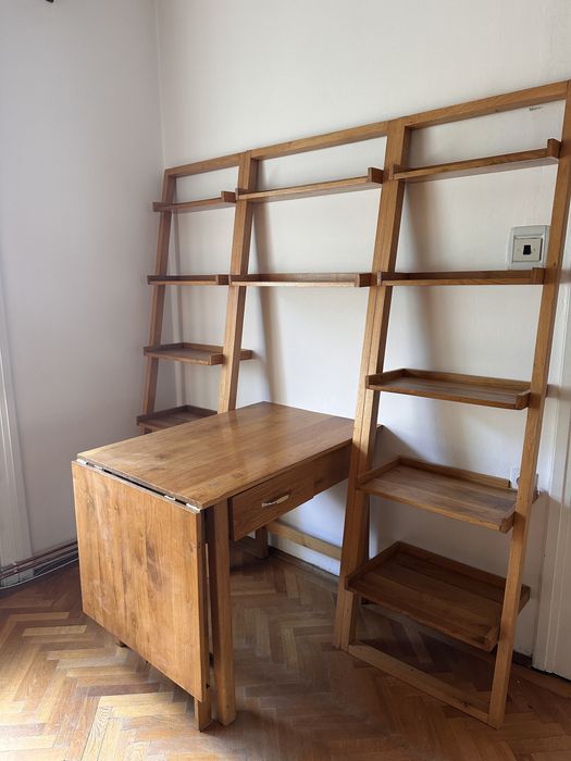 Biblioteca si masa birou