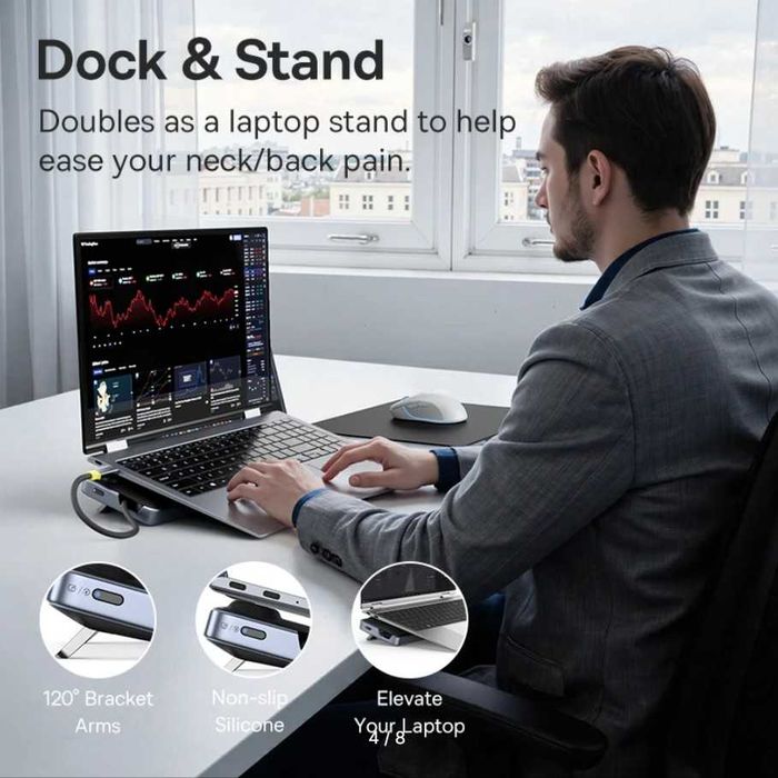 USB-C Хаб Baseus 12-in-1 с подставкой (Type-c hub)