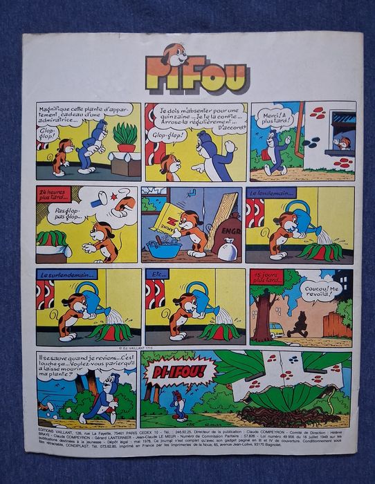 Старо Френско Списание Pif Gadjet 477 Брой Rahan /  1978 год.