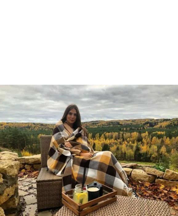 Плед для дачи и кафе,для гор.