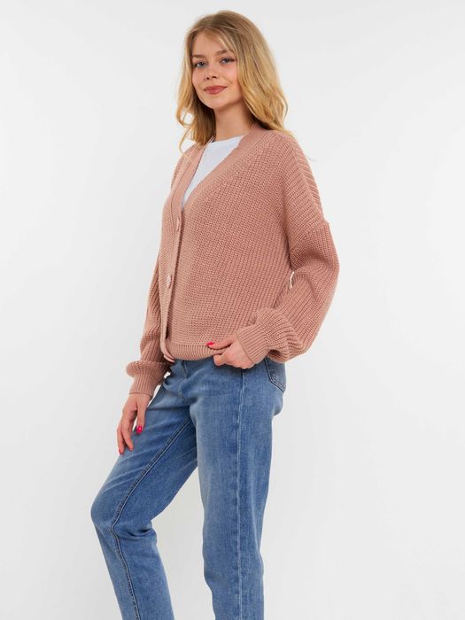 Женская шерстяная кофта оверсайз