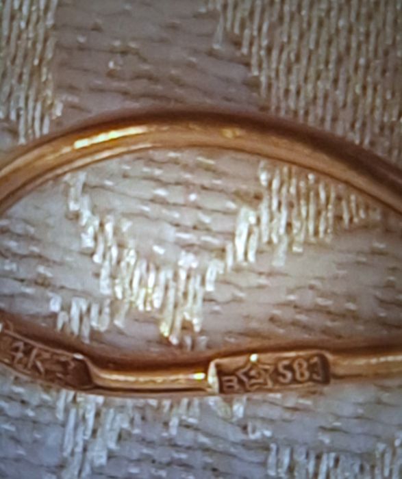 Cercei vechi aur 583(14k)Rusia