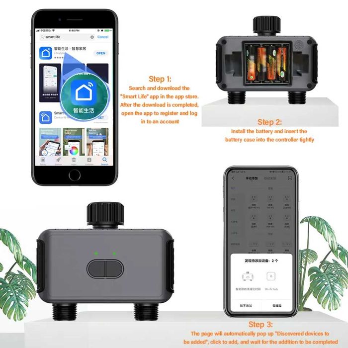 Tuya MOES Bluetooth двупосочен клапан - за ситуации, като поливане и..